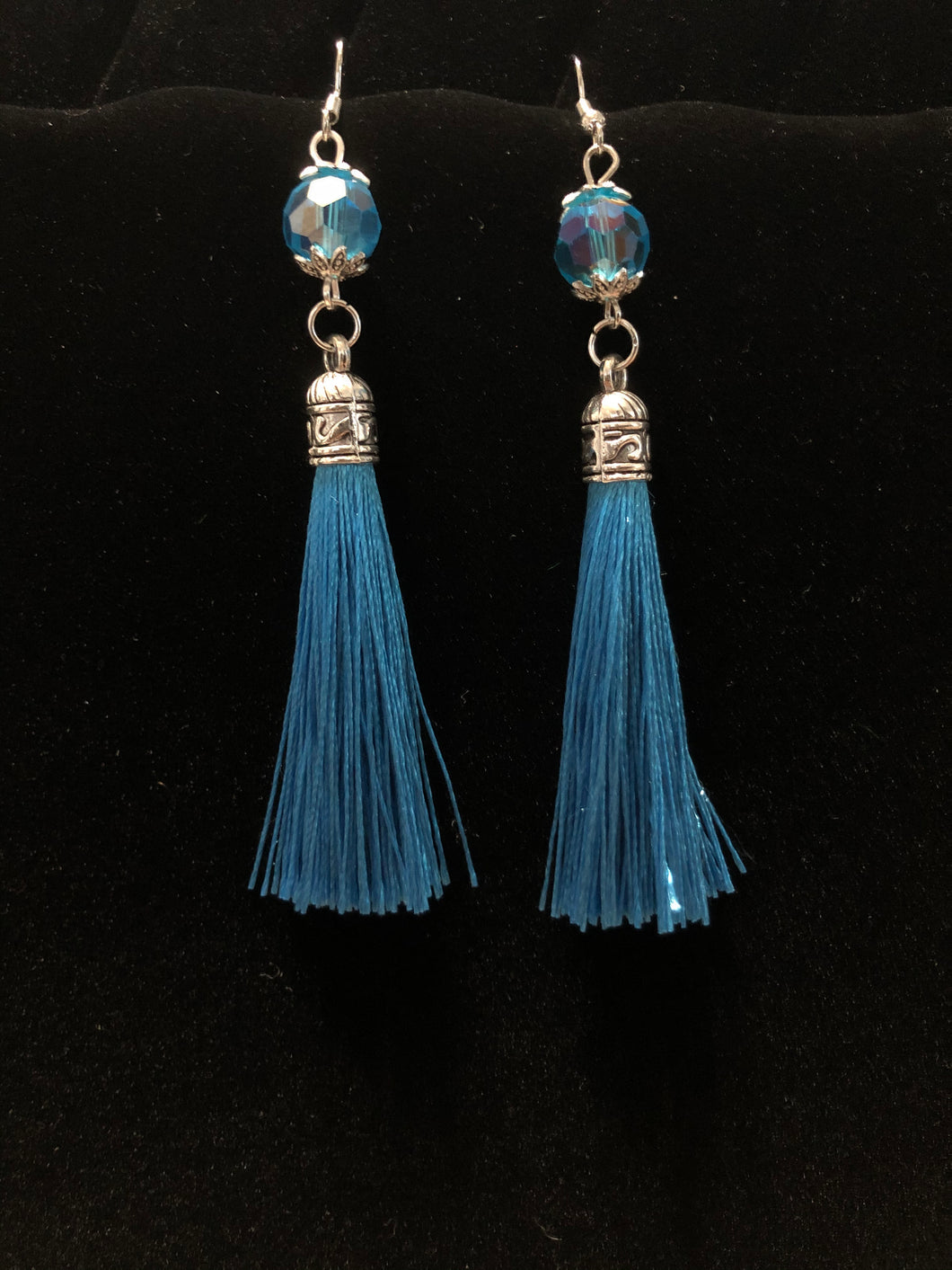 Crystal Blue Tassel