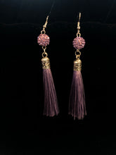 Load image into Gallery viewer, Lavender Crystal Tassel
