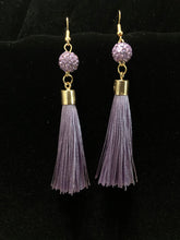 Load image into Gallery viewer, Lavender Crystal Tassel
