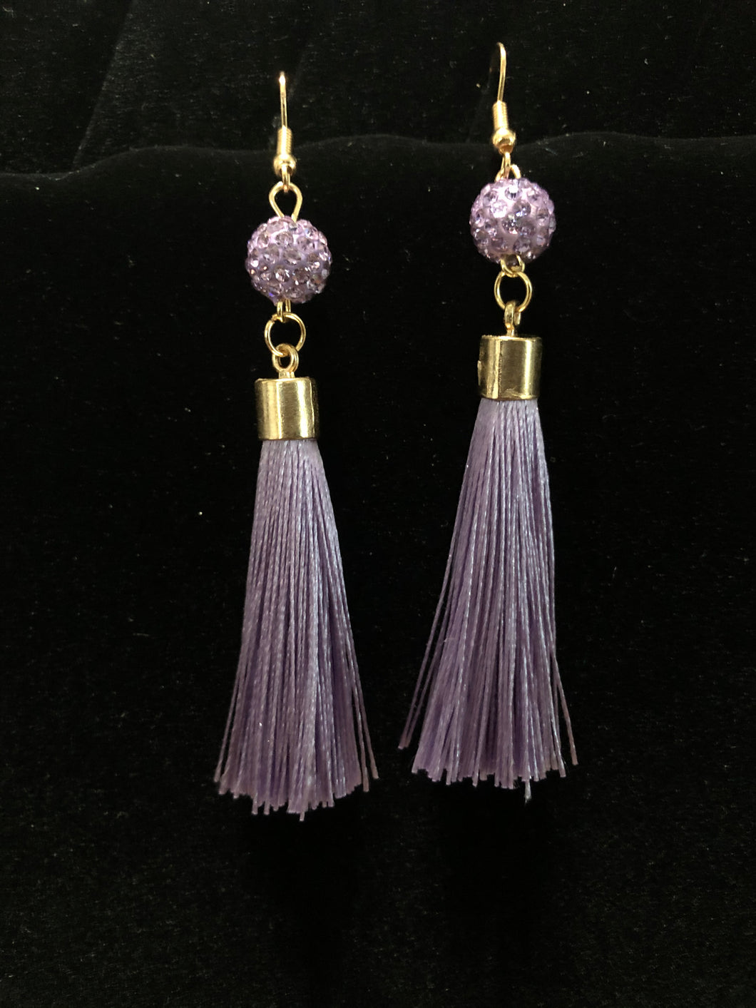 Lavender Crystal Tassel